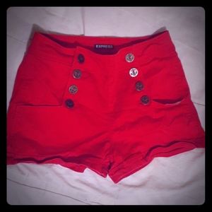 Adorable red Express shorts 💋